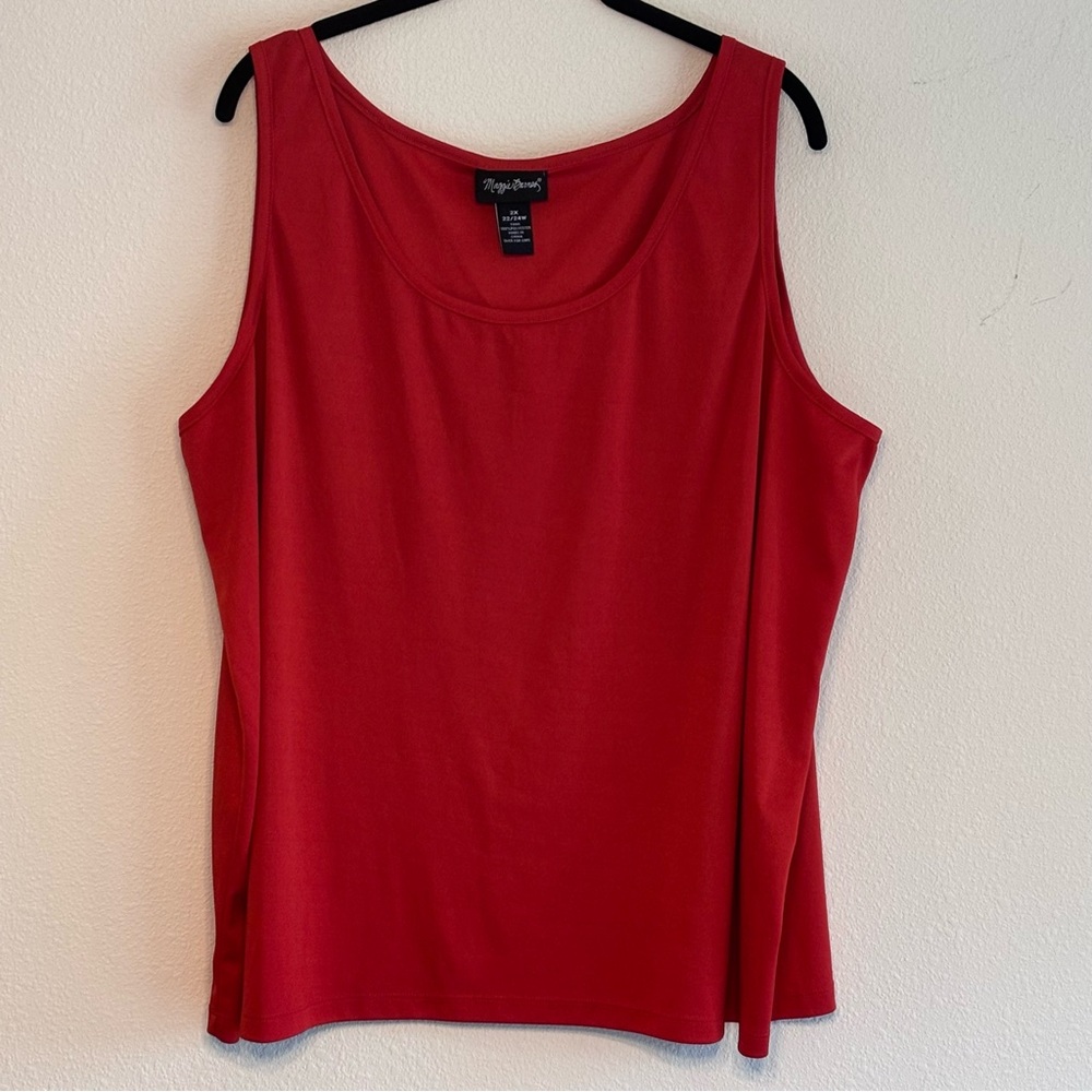 Maggie Barnes Women's Burnt Orange Women's Tank Top SZ 2X